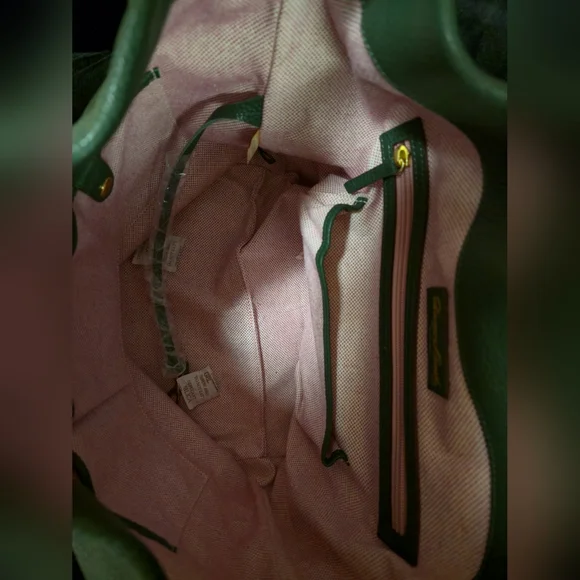 NEW WITHOUT TAGS Dooney & Bourke Green Leather Hobo Bag - Picture 8 of 8